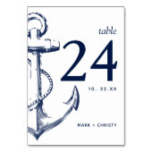 Anker der modernen Navy Tischnummer (Rückseite)