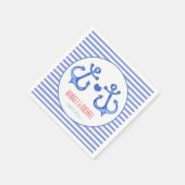 Anker der nautischen Liebe - Neapel aus der Marine Serviette (Ecke)