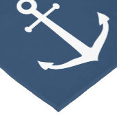Anker der Nautischen Marine, blau und weiß Kurzer Tischläufer (Ecke)