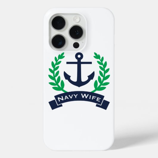 Anker der Navy-Ehefrau Case-Mate iPhone Hülle (Rückseite)