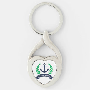Anker der Navy-Ehefrau Schlüsselanhänger
