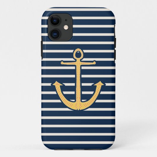 Anker der Navy Stripes Case-Mate iPhone Hülle (Rückseite)