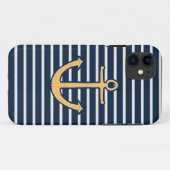 Anker der Navy Stripes Case-Mate iPhone Hülle (Rückseite (Horizontal))