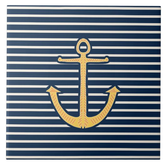 Anker der Navy Stripes Fliese (Vorderseite)