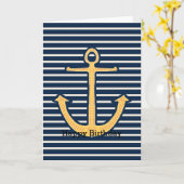 Anker der Navy Stripes Karte (Gelbe Blume)