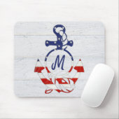 Anker der Wasserflagge auf Holz Mousepad (Mit Mouse)