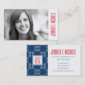 Anker des Foto-Abschluss-| und Herz-Muster Telefonnummerkarte (Vorne/Hinten)