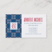 Anker des Foto-Abschluss-| und Herz-Muster Telefonnummerkarte (Rückseite)