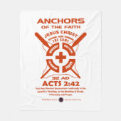 Anker des Glaubens Fleecedecke (Vorderseite)