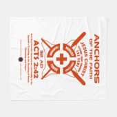 Anker des Glaubens Fleecedecke (Vorderseite (Horizontal))