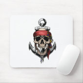 Anker des Kreuzknochens Pirate Skull Mousepad (Mit Mouse)
