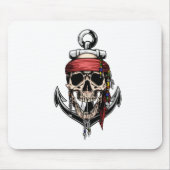 Anker des Kreuzknochens Pirate Skull Mousepad (Vorne)