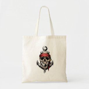 Anker des Kreuzknochens Pirate Skull Tragetasche