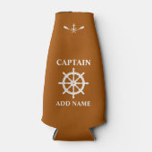 Anker des Nautical Boat Wheels Oars Captain Name R Flaschenkühler (Vorderseite)
