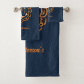 Anker des Nautical Golden Ship Badhandtuch Set (Insitu)
