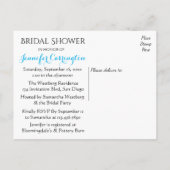 Anker des nautischen blauen weißen Brautparty Einladungspostkarte (Rückseite)