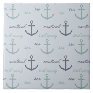 Anker des Nautischen Meeres Fliese