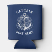 Anker des personalisierten Schiffskapitäns Dosenkühler (Rückseite)