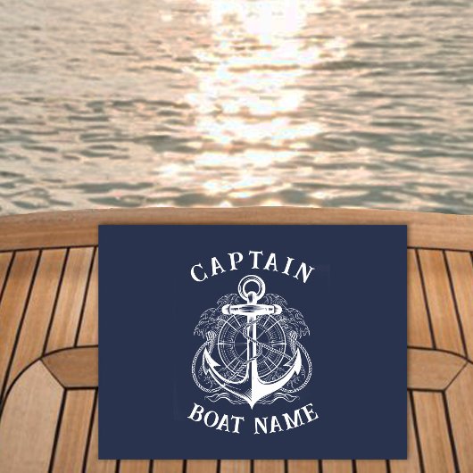 Anker des personalisierten Schiffskapitäns Fußmatte