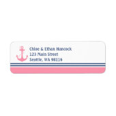 Anker des rosa Nautischen Herzens (Vorne)