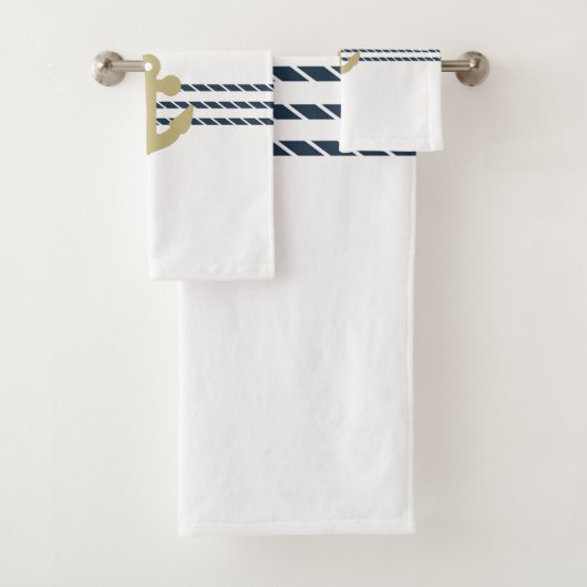 Anker des Schiffes, Seil Badhandtuch Set (Insitu)