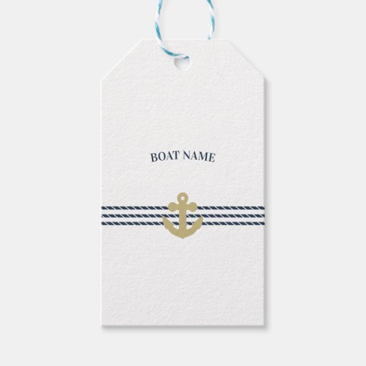 Anker des Schiffes, Seil Geschenkanhänger (Vorderseite)
