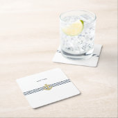 Anker des Schiffes, Seil Rechteckiger Pappuntersetzer (Vor Ort)