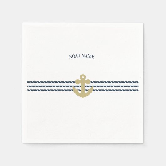 Anker des Schiffes, Seil Serviette (Vorderseite)