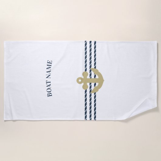 Anker des Schiffes, Seil Strandtuch (Vorderseite)