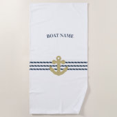 Anker des Schiffes, Seil Strandtuch (Vorderseite)