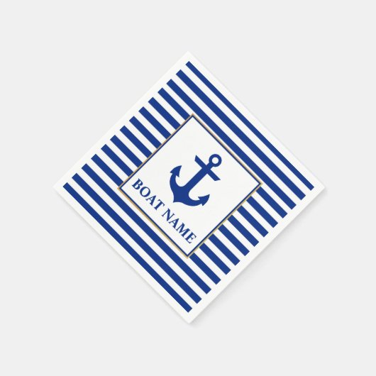 Anker des Schiffnamens gestrichen Serviette (Ecke)