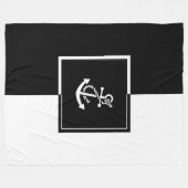 Anker des Schwarzweißschiffes Fleecedecke (Vorderseite (Horizontal))