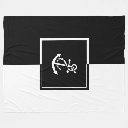 Anker des Schwarzweißschiffes Fleecedecke (Vorderseite (Horizontal))