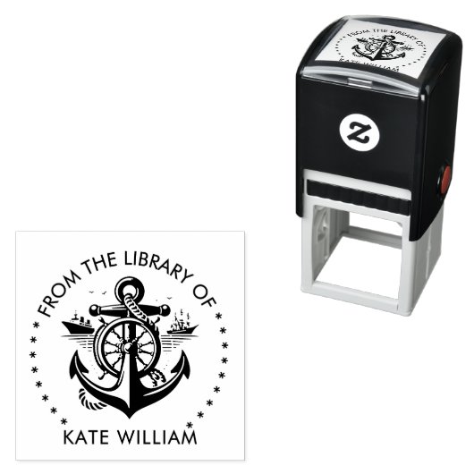 Anker des Segelschiffes Aus der Bibliothek der Rou Permastempel (Beispiel)