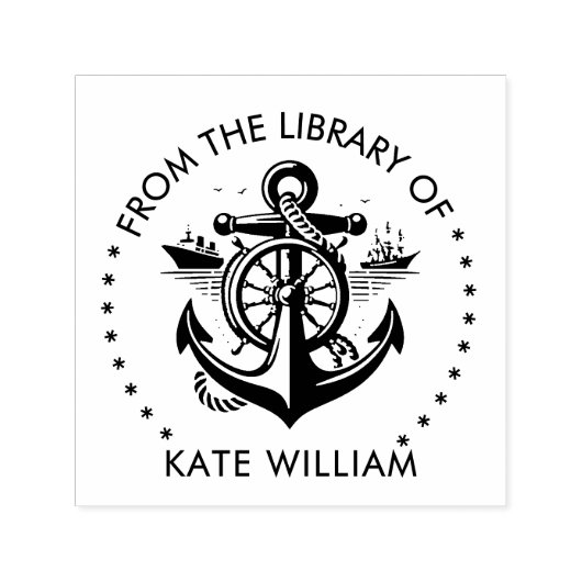 Anker des Segelschiffes Aus der Bibliothek der Rou Permastempel (Design)