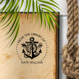 Anker des Segelschiffes Aus der Bibliothek der Rou Permastempel