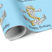 Anker-Design Geschenkpapier in jeder Hintergrundfa (Rolleneckpunkt)