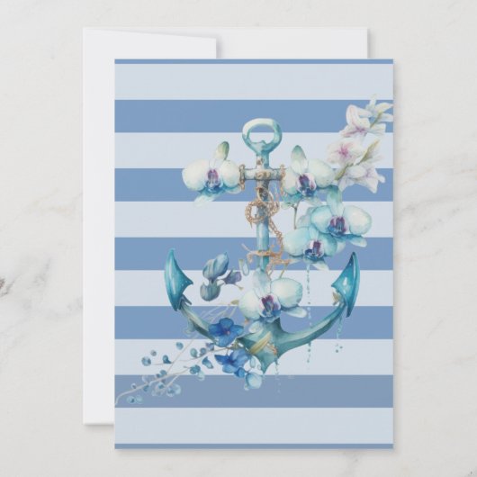 Anker, die das nicht-autische Brautparty binden Einladung (Rückseite)