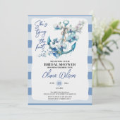 Anker, die das nicht-autische Brautparty binden Einladung (Stehend Vorderseite)