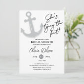 Anker, die das nicht-autische Brautparty binden Einladung (Stehend Vorderseite)