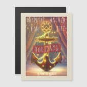 Anker fallen für die Feiertage Magnetkarte (Vorne/Hinten)