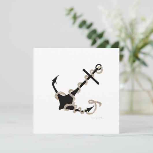 Anker Feiertagskarte (Stehend Vorderseite)