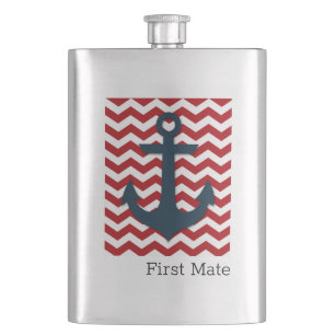 Anker FIRST MATE Nautical Boating Patriotic Fun Flachmann