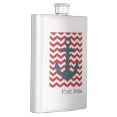 Anker FIRST MATE Nautical Boating Patriotic Fun Flachmann (Rechts)