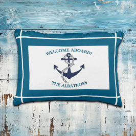 Anker für benutzerdefinierte Nautikmuster Dekokissen