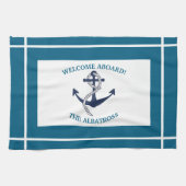 Anker für benutzerdefinierte Nautikmuster Geschirrtuch (Horizontal)