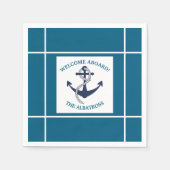 Anker für benutzerdefinierte Nautikmuster Serviette (Vorderseite)