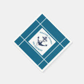 Anker für benutzerdefinierte Nautikmuster Serviette (Ecke)