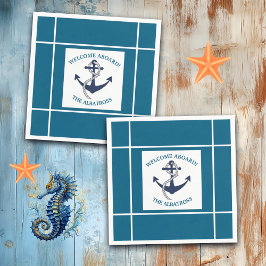 Anker für benutzerdefinierte Nautikmuster Serviette