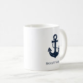 Anker für benutzerdefinierte Schiffsnamen Kaffeetasse (VorderseiteRechts)